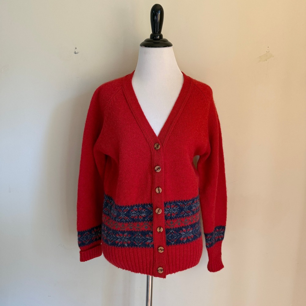 🍎 Vintage Pendleton Virgin Wool Cardigan — Made in USA 🇺🇸